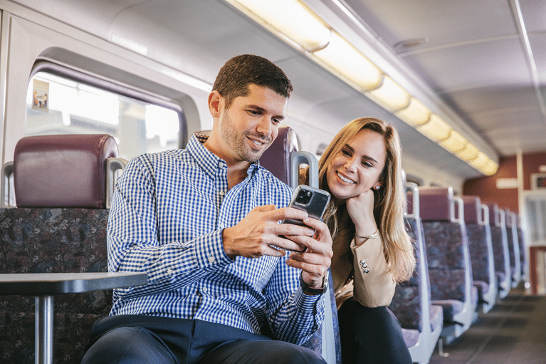 Passengers ride San Joaquin Regional Rail Commission’s ACE Rail
